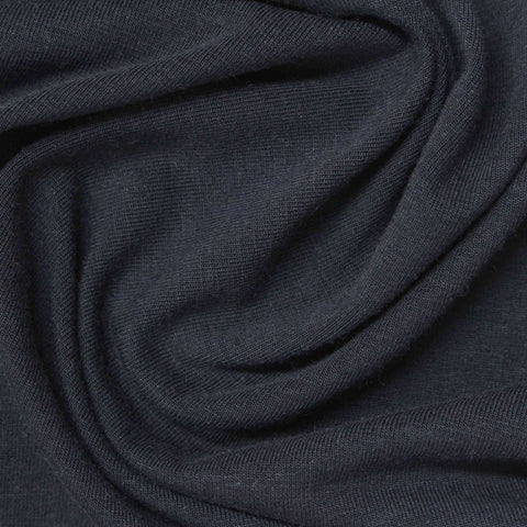 Polyester Tencel Lyocell Stretch Jersey Knit Fabric, 190 gsm, 153 cm — Navy
