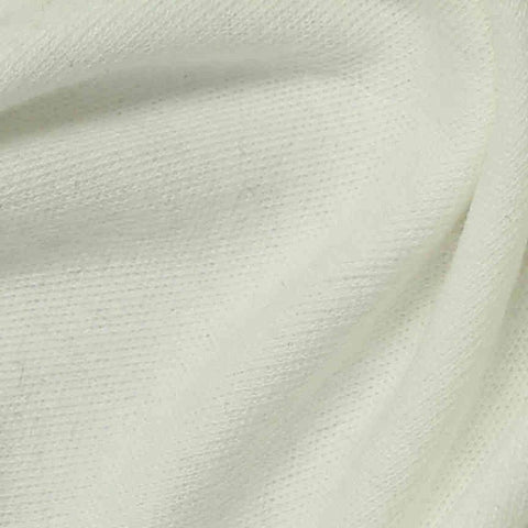100% Cotton Interlock Knit Fabric, 195 gsm, 160 cm — White