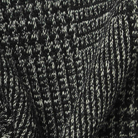 Black Textured Jacquard, Cotton-Poly