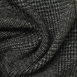 Black Textured Jacquard, Cotton-Poly