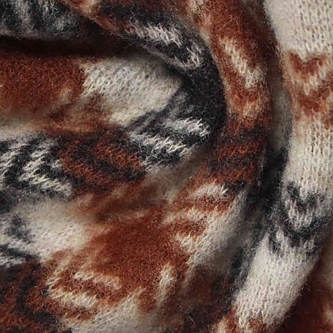 Cream Chevron Jacquard, Poly-Viscose, 300 gsm
