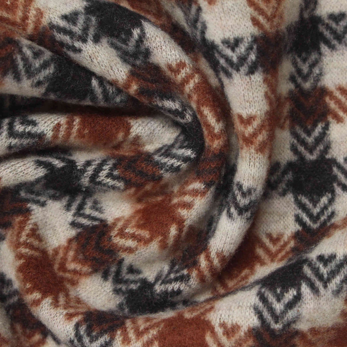 Cream Chevron Jacquard, Poly-Viscose, 300 gsm