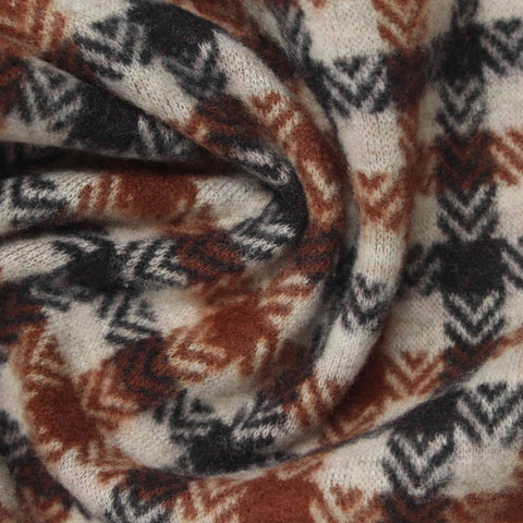 Cream Chevron Jacquard, Poly-Viscose, 300 gsm