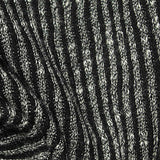 Black Vertical-Stripe Rib Knit, Poly-Viscose — texture