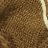 Brown Horizontal-Stripe Knit, Cotton-Poly — texture