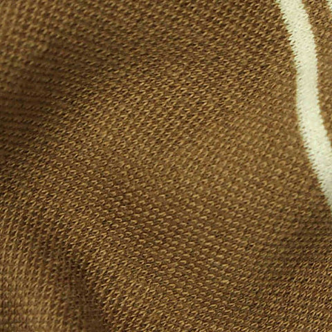 Brown Horizontal-Stripe Knit, Cotton-Poly