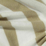 Beige Horizontal-Stripe Jersey Knit, Cotton — texture