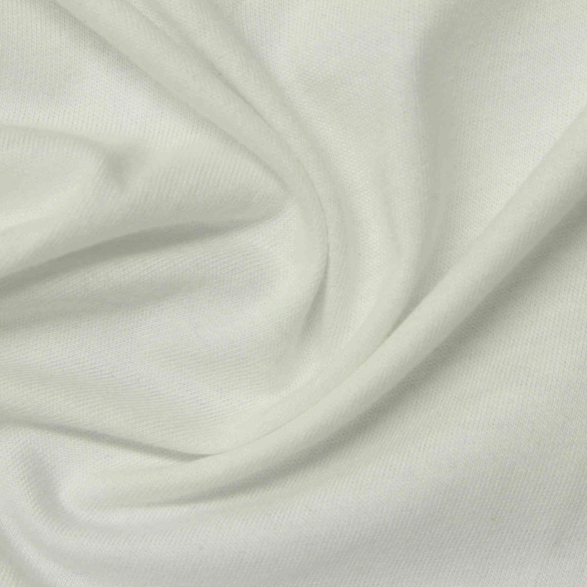 100% Cotton Jersey Knit Fabric, 170 gsm, 170 cm — White