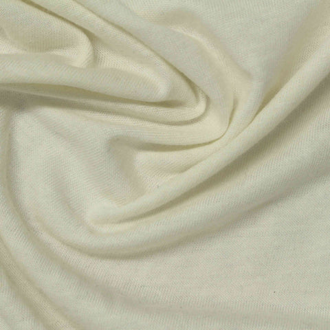 100% Cotton Jersey Knit Fabric, 135 gsm, 170 cm — White