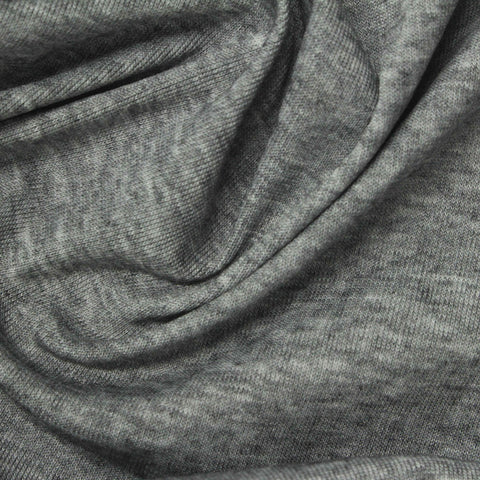 Grey Marl Rib Knit, Tencel Lyocell-Poly
