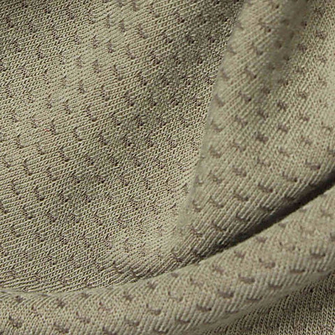 Khaki Square Birdseye Knit, Poly-Tencel Lyocell