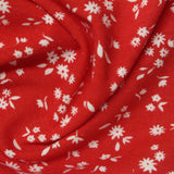 White Flowers Jersey Knit, Poly-Viscose