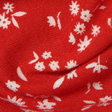 White Flowers Jersey Knit, Poly-Viscose — texture