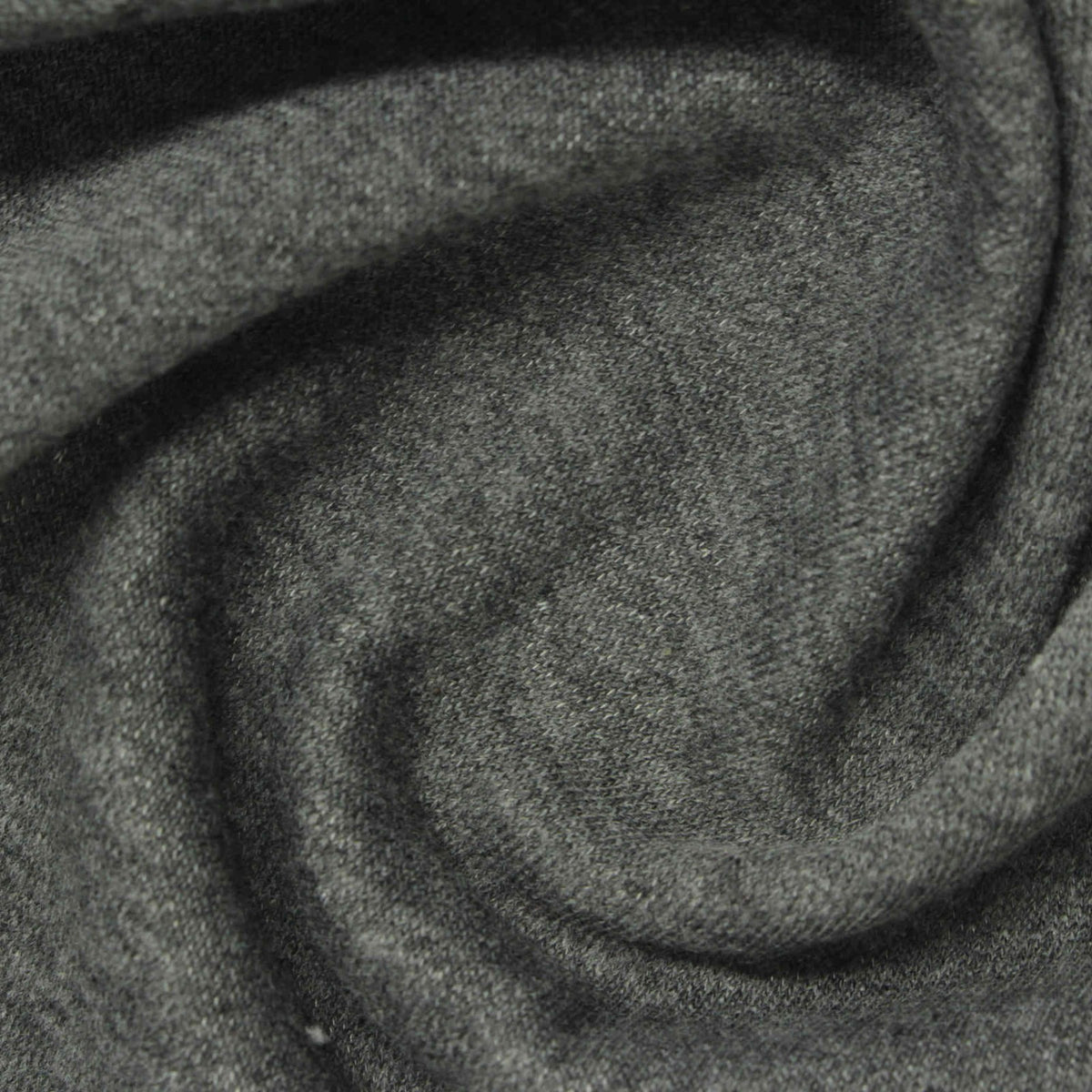 Heathered Grey Marl French Terry, Poly-Cotton, 250 gsm
