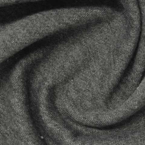 Heathered Grey Marl French Terry, Poly-Cotton, 250 gsm