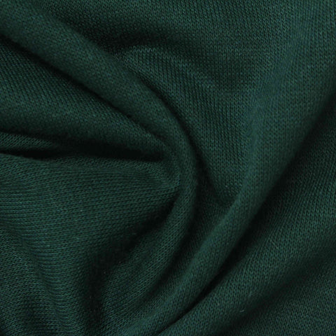 Polyester Cotton French Terry Fabric, 213 gsm, 186 cm — Green