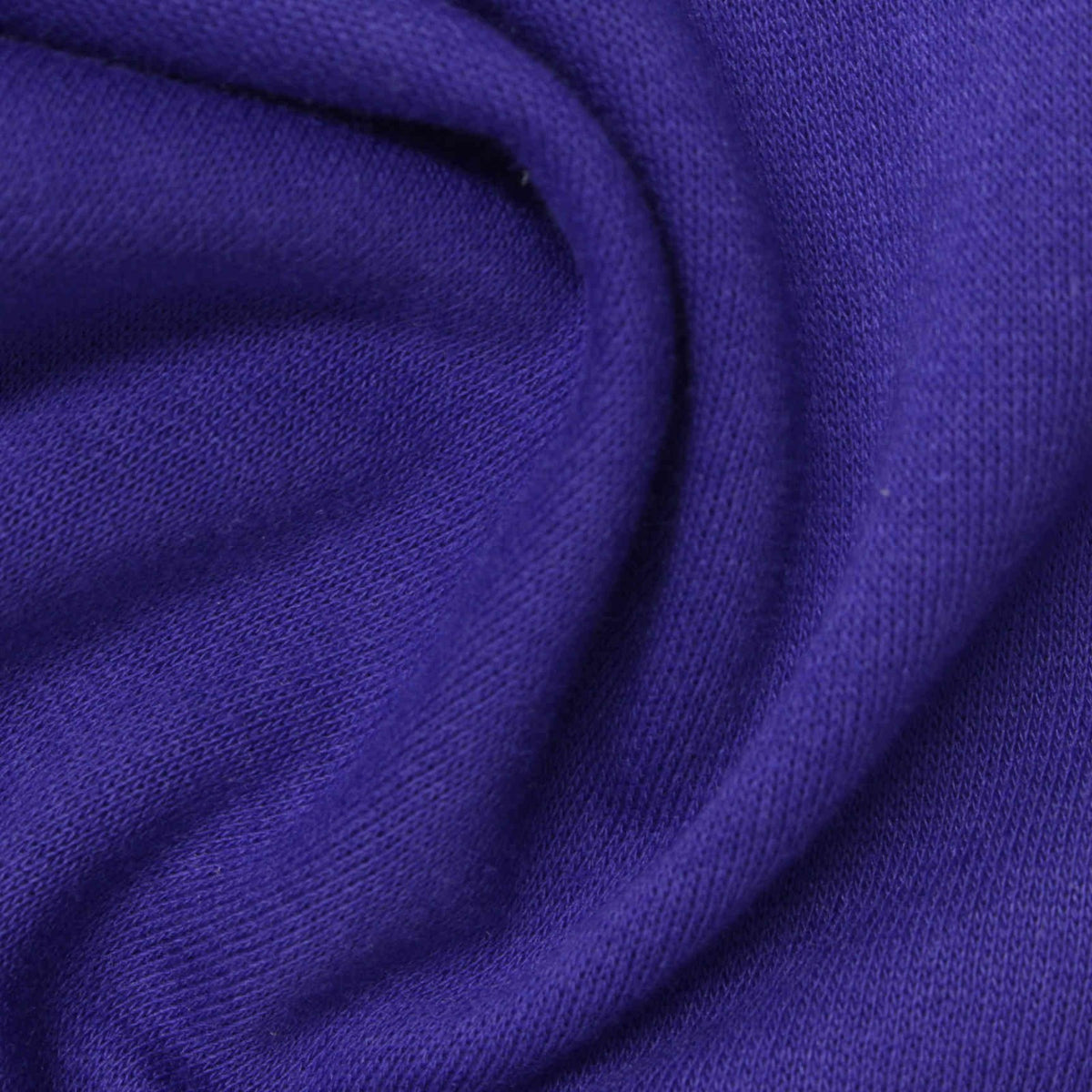 Brushed Polyester Cotton French Terry Fabric, 228 gsm, 182 cm — Purple