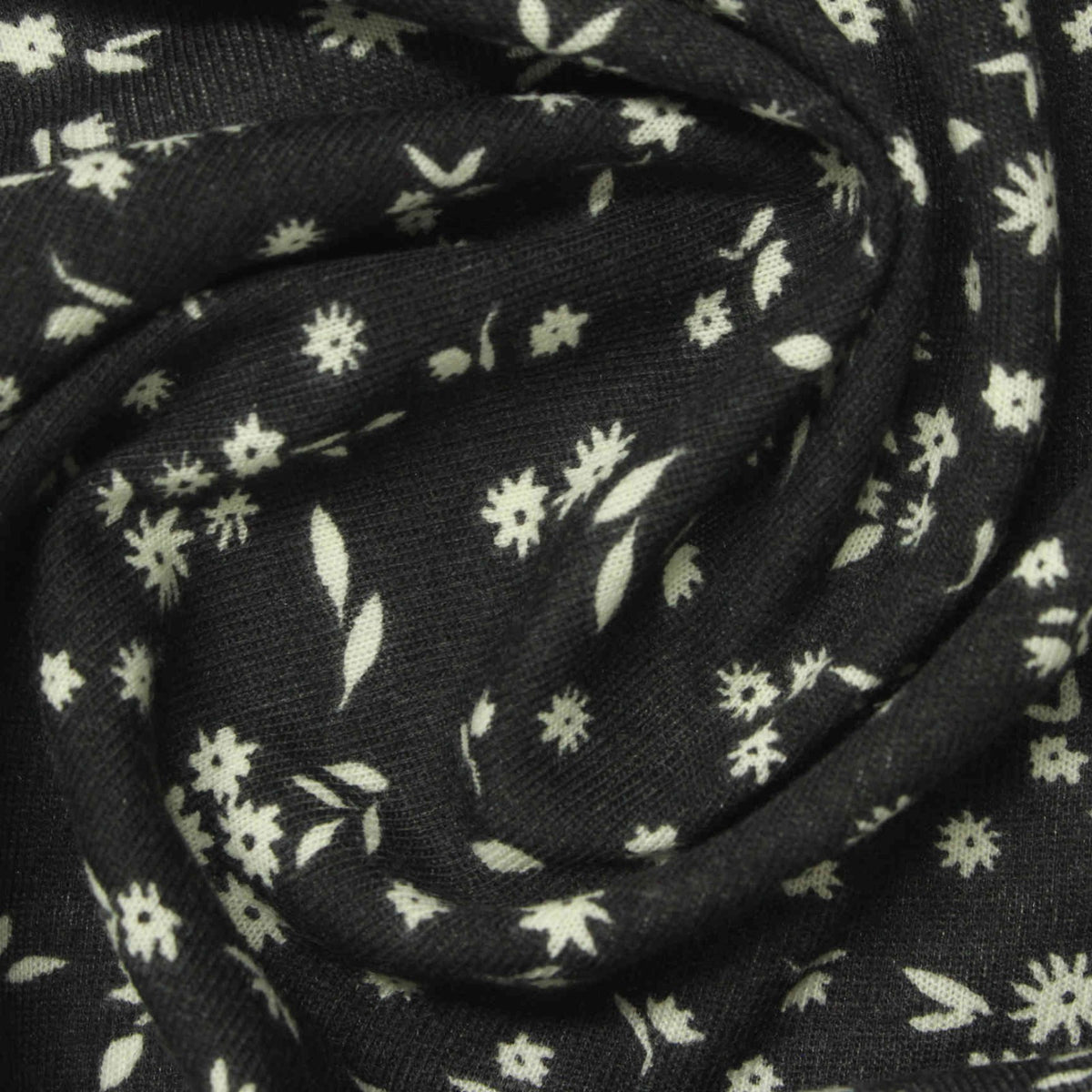 Off-White Floral Jersey Knit, Poly-Viscose