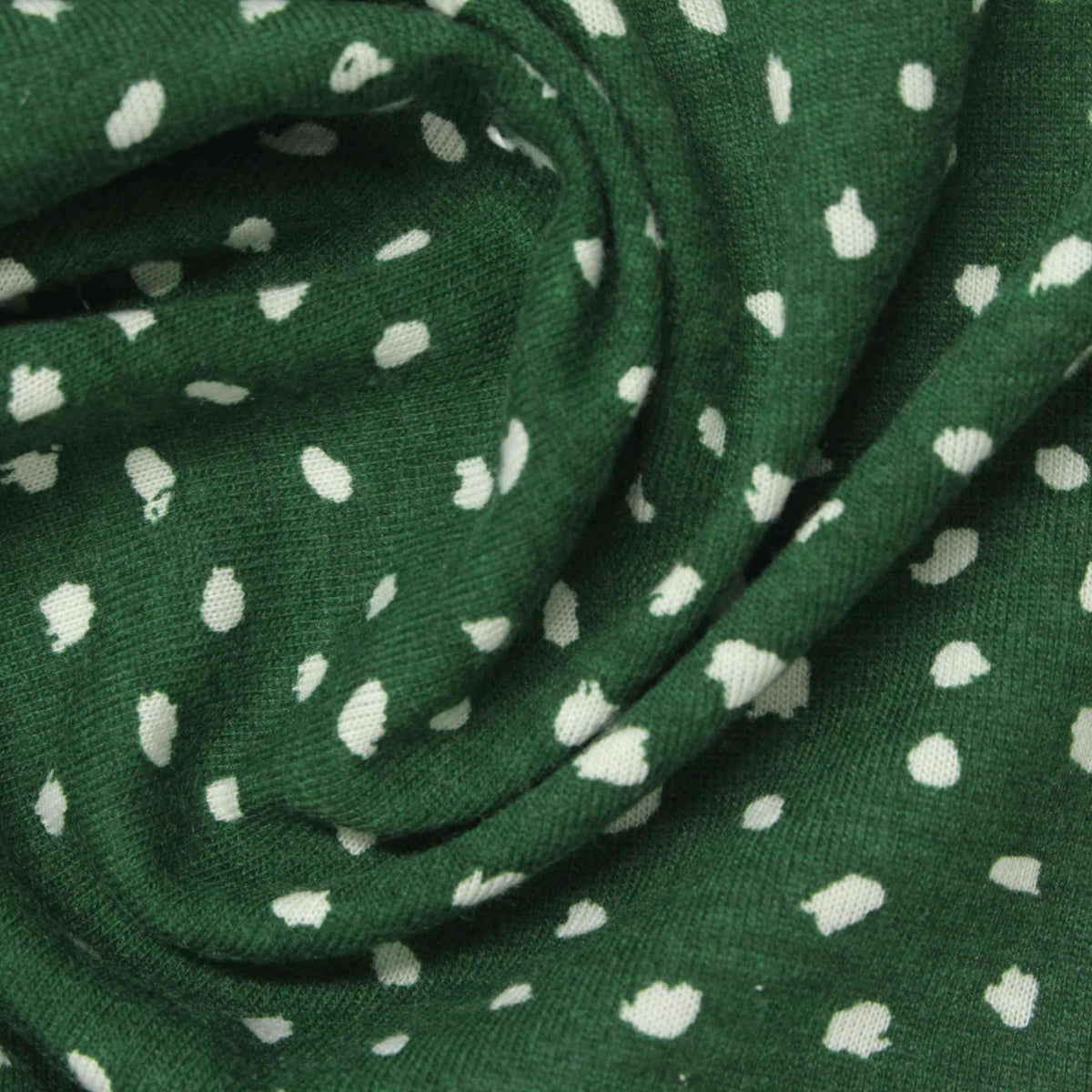 White Dots Jersey Knit, Poly-Viscose, 170 gsm, 180 cm