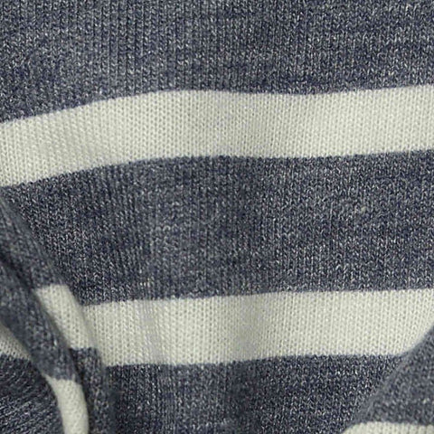 Blue Horizontal-Stripe Jersey Knit, Poly-Viscose, 169 gsm