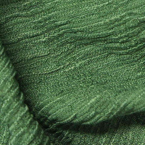 Polyester Stretch Crepe Fabric, 160 gsm, 154 cm — Green