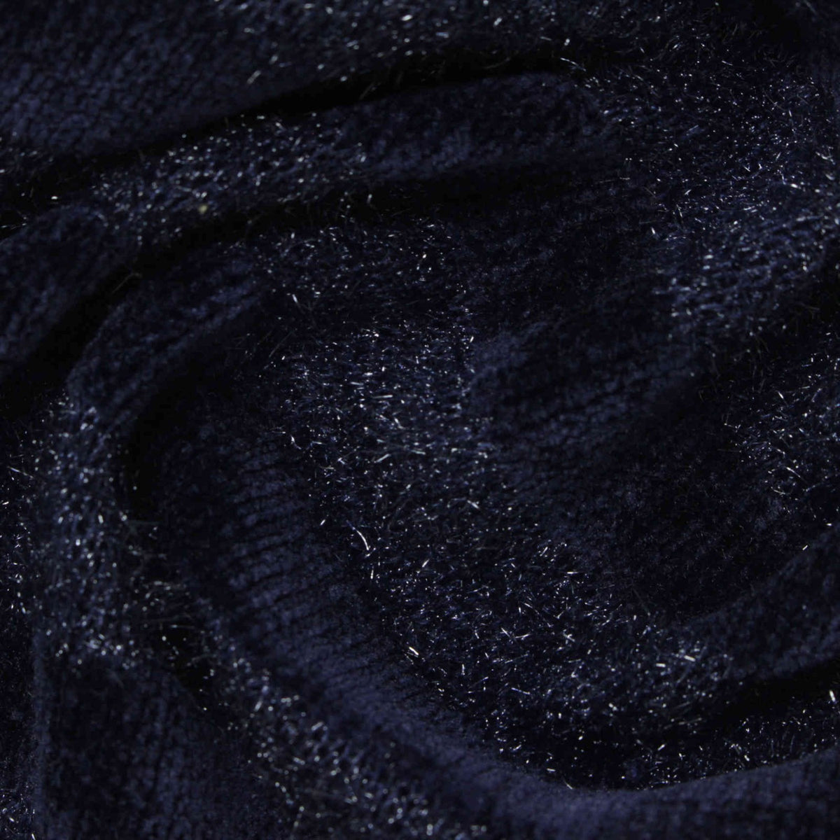Navy Marl Chenille, Polyester