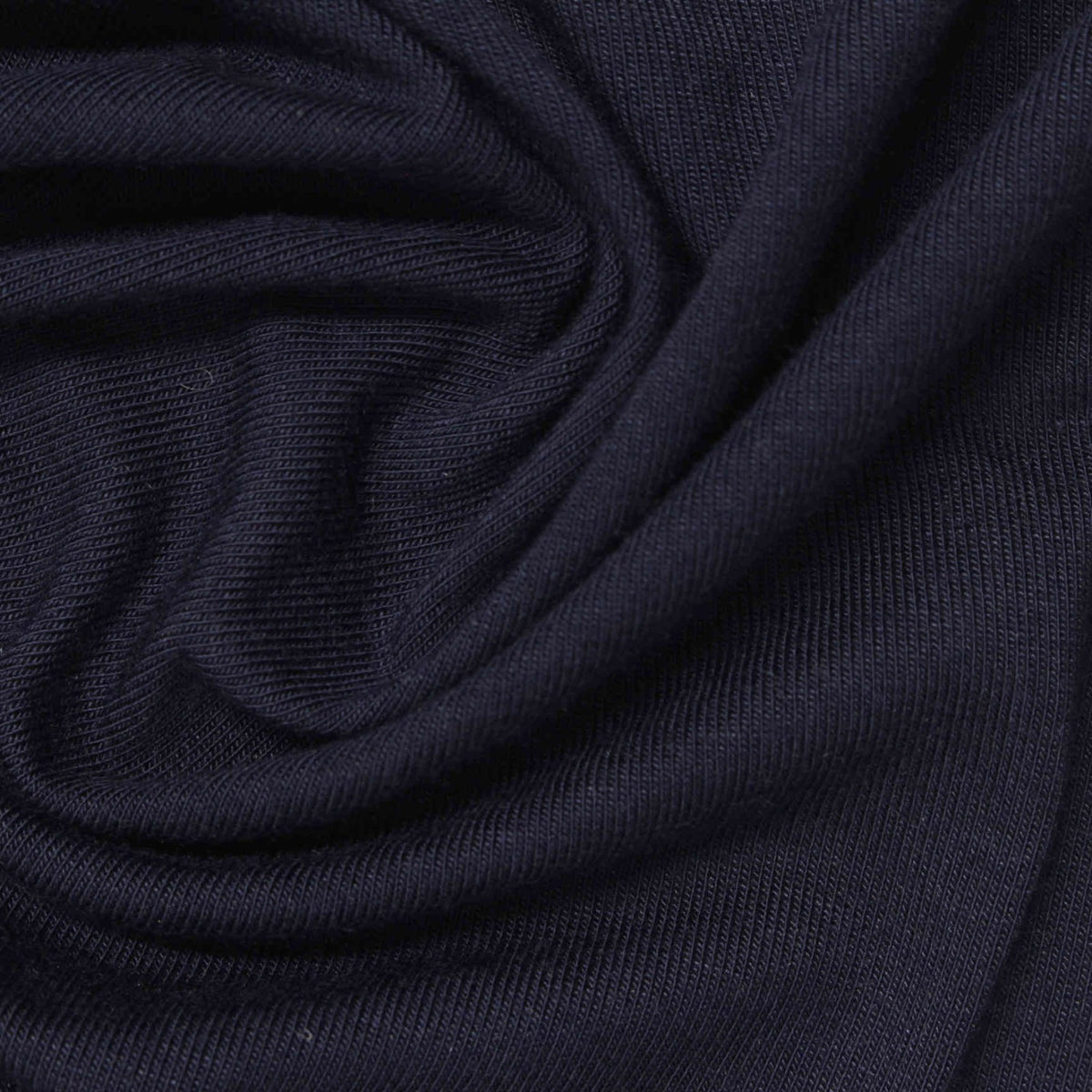 Viscose Stretch Jersey Knit Fabric, 190 gsm, 166 cm — Navy
