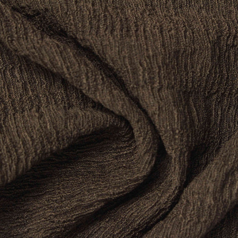 Polyester Stretch Crepe Fabric, 171 gsm, 149 cm — Brown