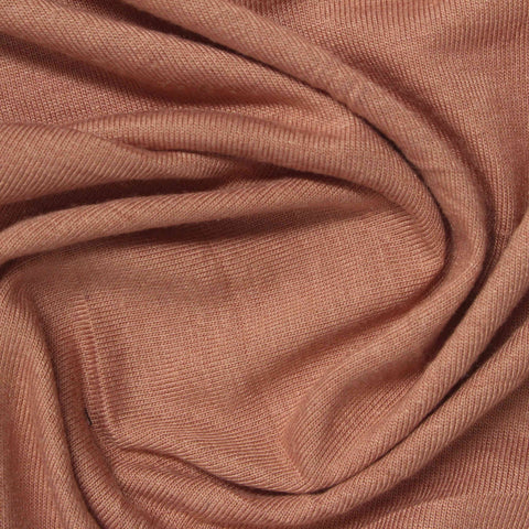 Polyester Viscose Jersey Knit Fabric, 160 gsm, 172 cm — Brown