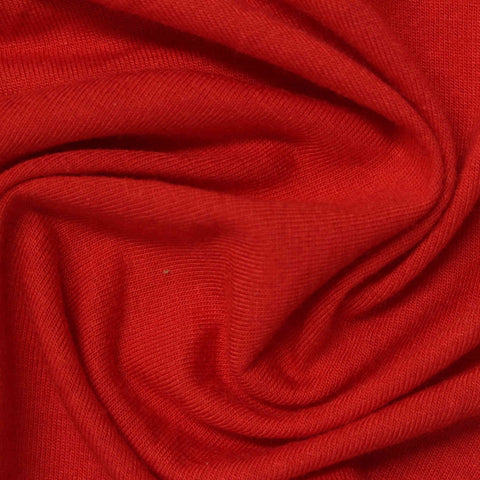Polyester Viscose Jersey Knit Fabric, 166 gsm, 174 cm — Red