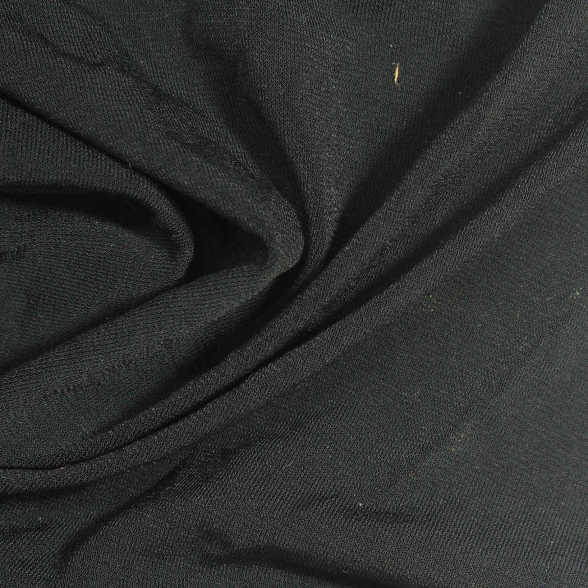 Polyester Stretch ITY Knit Fabric, 230 gsm, 160 cm — Black