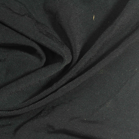 Polyester Stretch ITY Knit Fabric, 230 gsm, 160 cm — Black