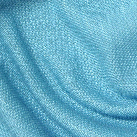 Viscose Nylon Piqué Knit Fabric, 153 gsm, 161 cm — Blue