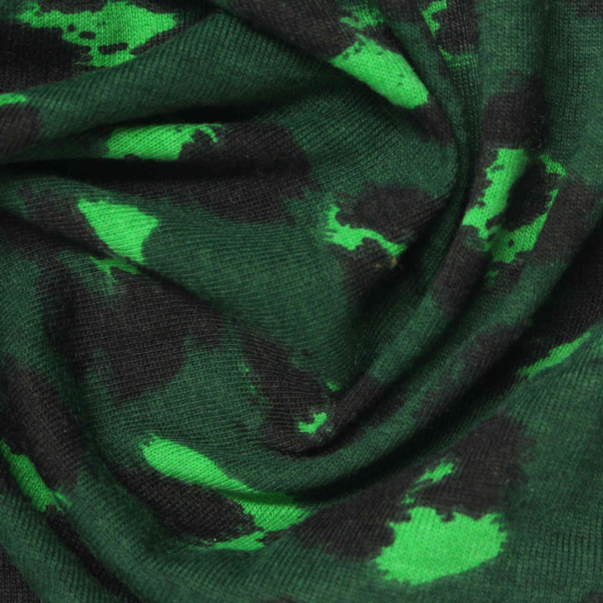 Black Camo Jersey Knit, Poly-Viscose, 161 gsm