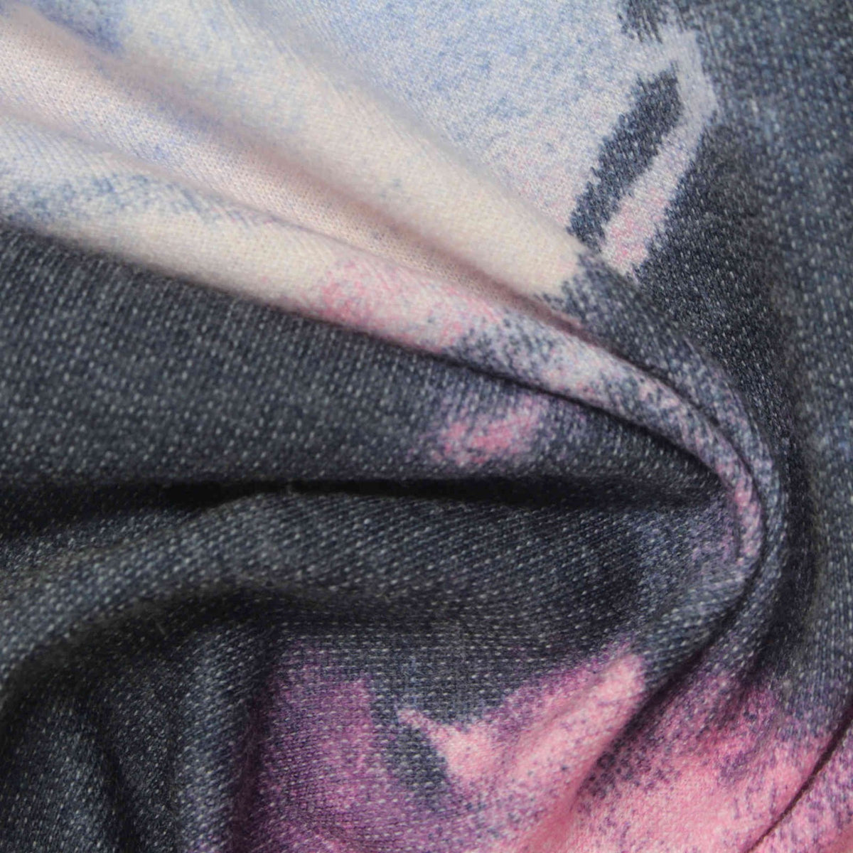 Pink Abstract French Terry, Poly-Cotton, 202 gsm