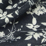 White Floral Jersey Knit, Poly-Viscose — texture