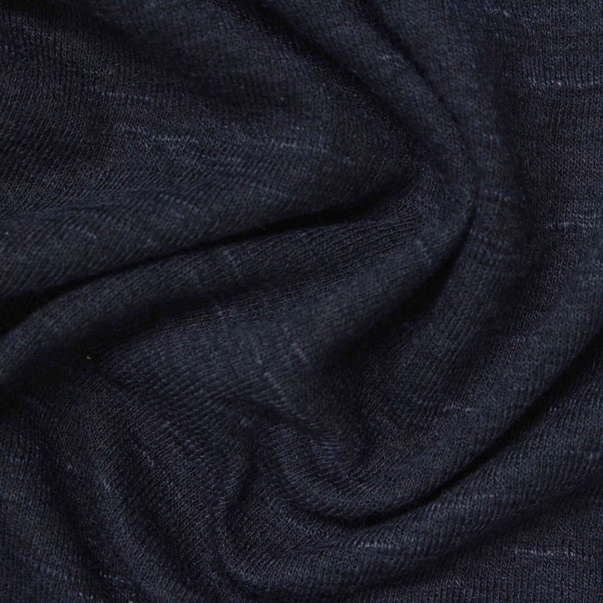 Dark Blue Marl Interlock Knit, Polyester, 240 gsm