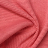 Polyester Cotton Stretch Rib Knit Fabric, 284 gsm, 121 cm — Pink