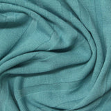 Polyester Viscose Stretch Rib Knit Fabric, 183 gsm, 155 cm — Blue