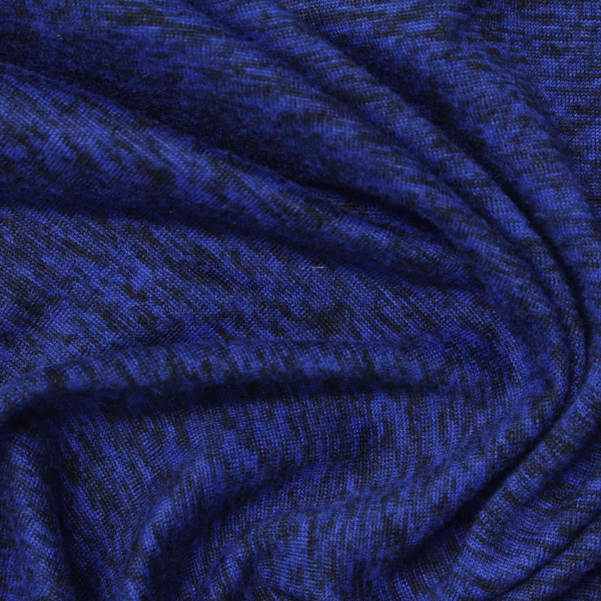 Blue Marl Jersey Knit, Polyester, 175 gsm