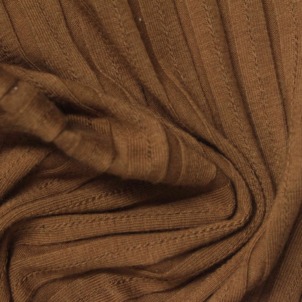 Brown Dash Rib Knit, Cotton