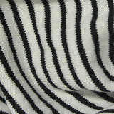 Black Horizontal-Stripe Jersey Knit, Cotton — texture