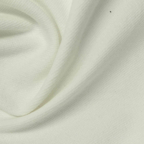 Interlock Knit Fabric, 310 gsm, 165 cm — White