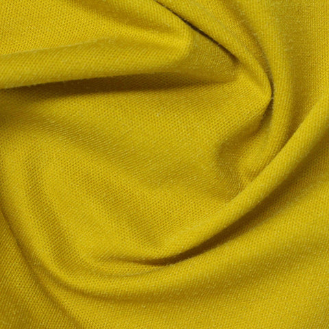 Polyester Tencel Lyocell Stretch Piqué Knit Fabric, 241 gsm, 160 cm — Yellow