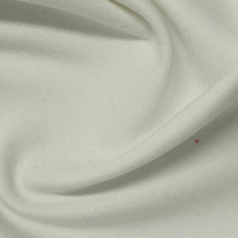 Tencel Lyocell Polyester Stretch Ponte Knit Fabric, 342 gsm, 160 cm — White