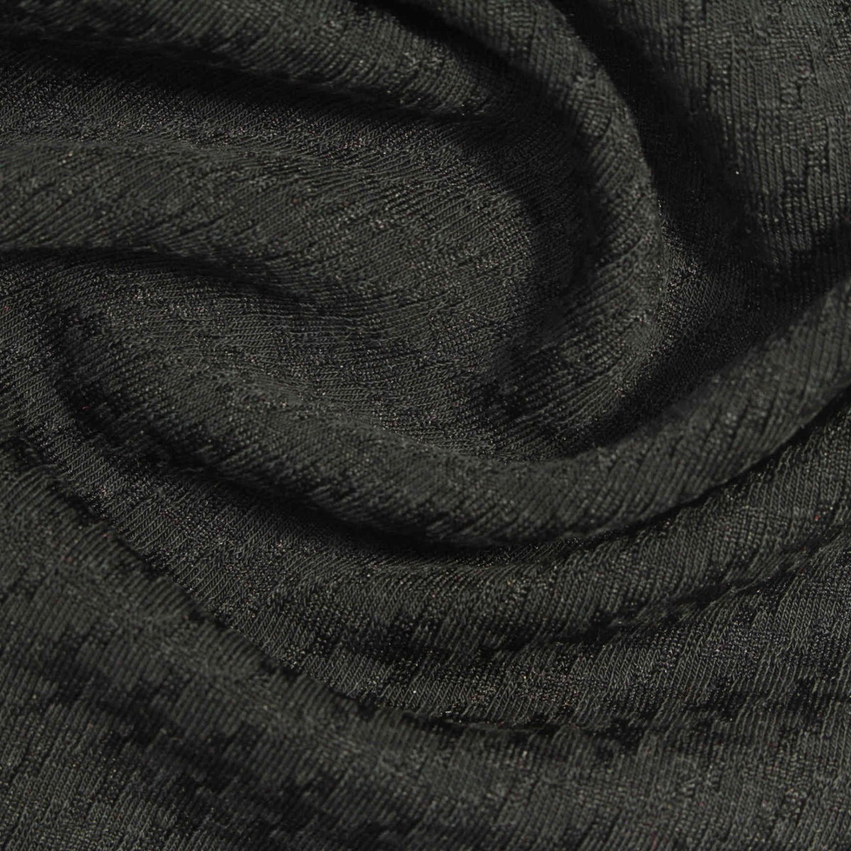 Black Tone-on-Tone Jacquard, Poly-Tencel Lyocell