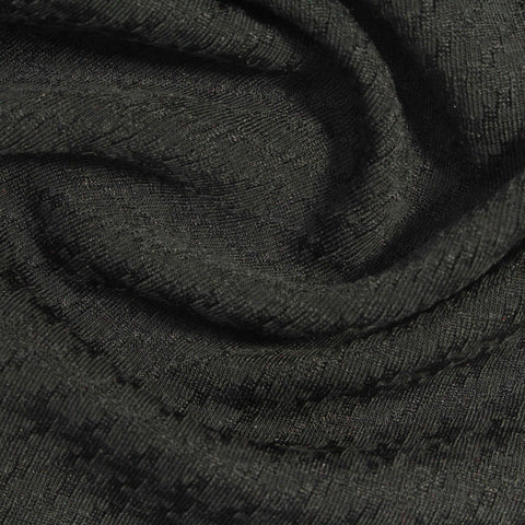 Black Tone-on-Tone Jacquard, Poly-Tencel Lyocell