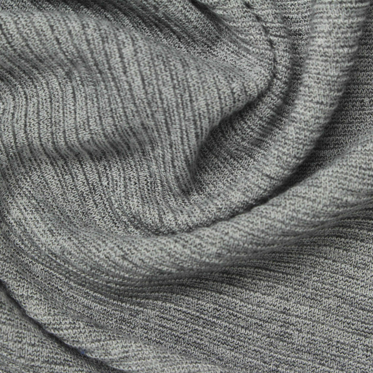 Grey Marl Chunky Knit, Poly-Viscose, 280 gsm