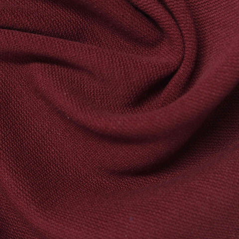 Cotton Stretch Ponte Knit Fabric, 440 gsm, 165 cm — Red