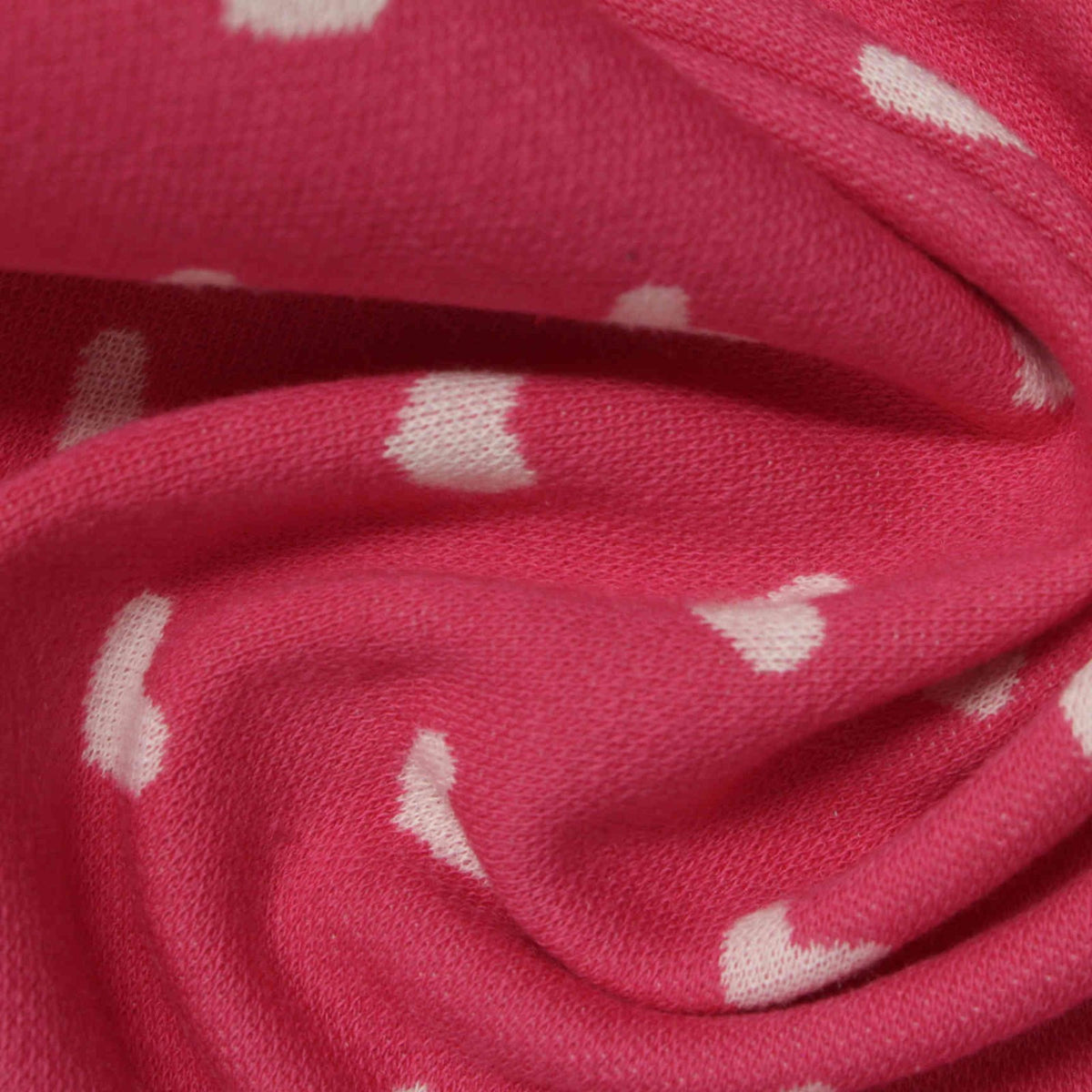 Pink Scattered-Dot Jacquard, Cotton-Poly